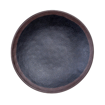 8" Round Melamine Plate, Black, Brown
