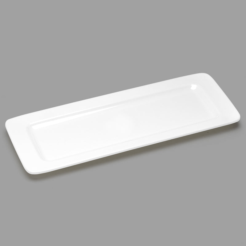 14.5" x 6" Melamine Plate, White