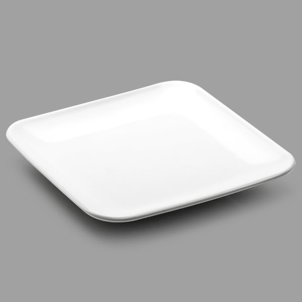 10.25" Square Porcelain Plate, White