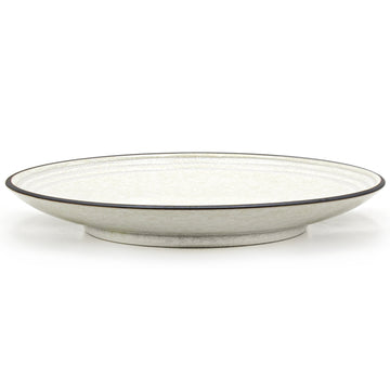 10" Square Ceramic Plate, Beige, Brown