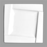 10" Square Ceramic Plate, White