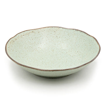 8.25" Round Ceramic Plate, Green