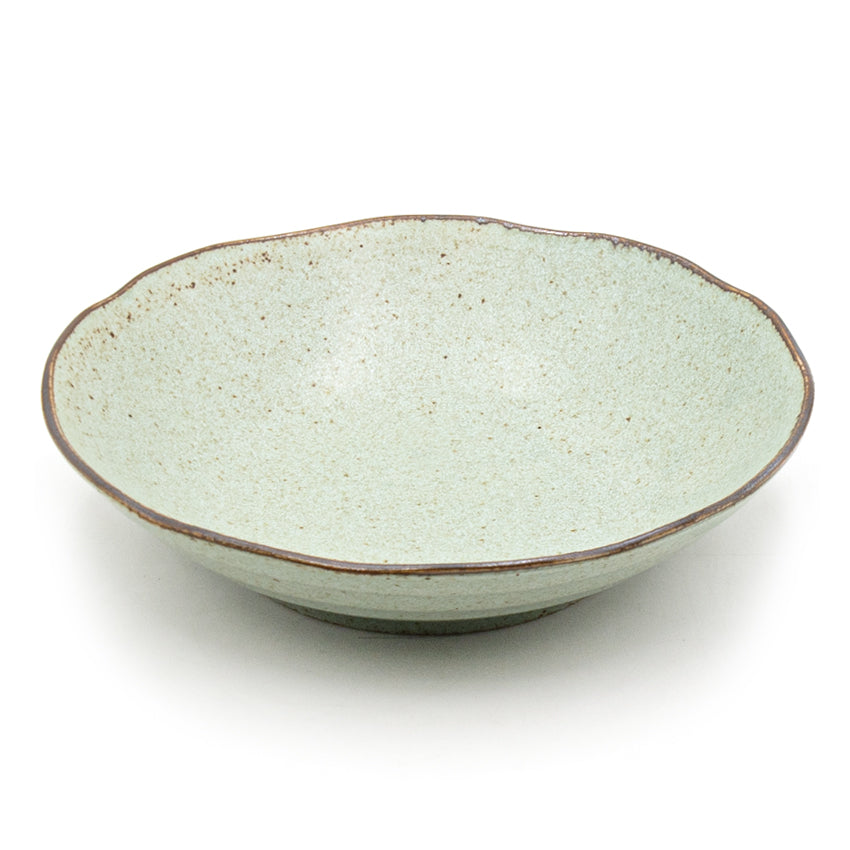 8.25" Round Ceramic Plate, Green
