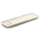 13" x 4" Rectangular Ceramic Serving Platter, Beige