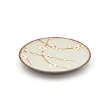 6-1/2" Round Ceramic Plate, Aqua