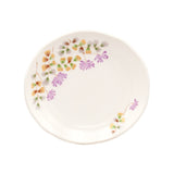 6-Piece Plate Set, White — Floral Design