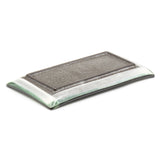 8.35" x 4.75" Rectangular Ceramic Plate, Dark Brown, White