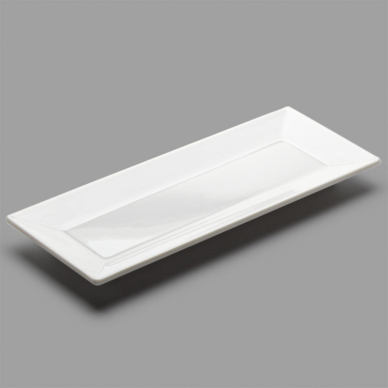 10.15 × 4 in White Melamine Rectangular Plate