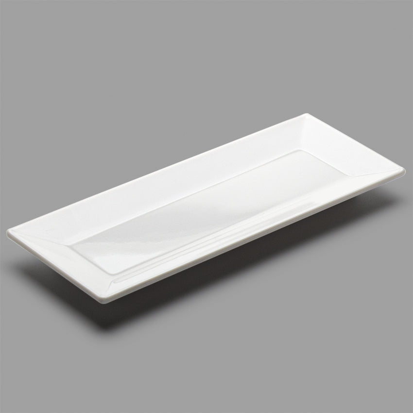 10.15" x 4" Rectangular Melamine Plate, White