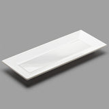 10.15" x 4" Rectangular Melamine Plate, White