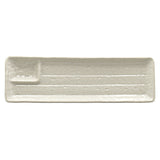 13" x 4" Rectangular Ceramic Serving Platter, Beige