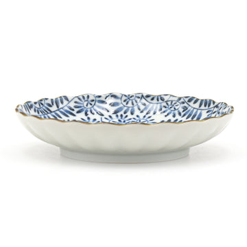 6.5" Round Ceramic Plate, Blue