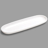 13½ × 4 in White Melamine Oval Plate