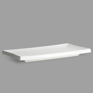 15-5/8" x 7-1/2" Rectangular Porcelain Plate, White