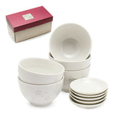 Ceramic 10-Piece Plate & Bowl Set, White — Sakura Design