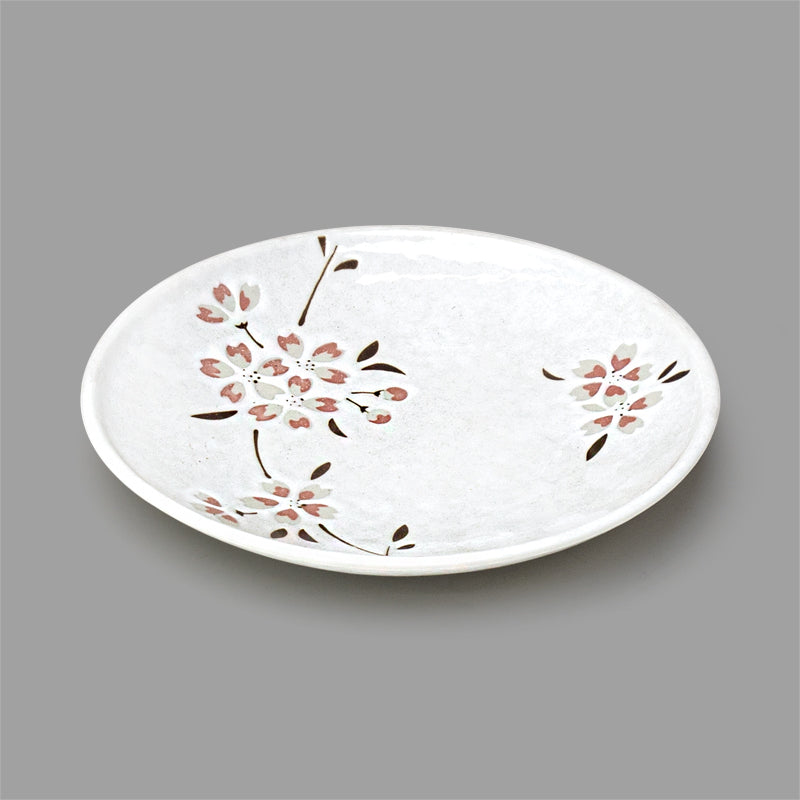 7.5" Round Plate, Ivory, Red — Sakura Design