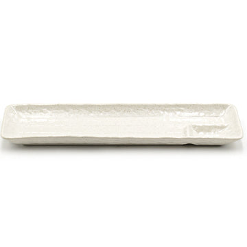 13" x 4" Rectangular Ceramic Serving Platter, Beige