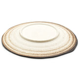 10.85" x 10.5" Irregular Ceramic Plate, Turquoise, Aqua