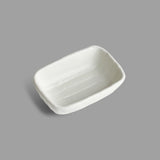 3.75" x 2.75" Rectangular Ceramic Plate, White