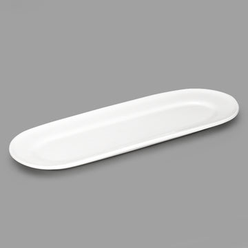 13" x 4.75" Oval Serving Platter, White