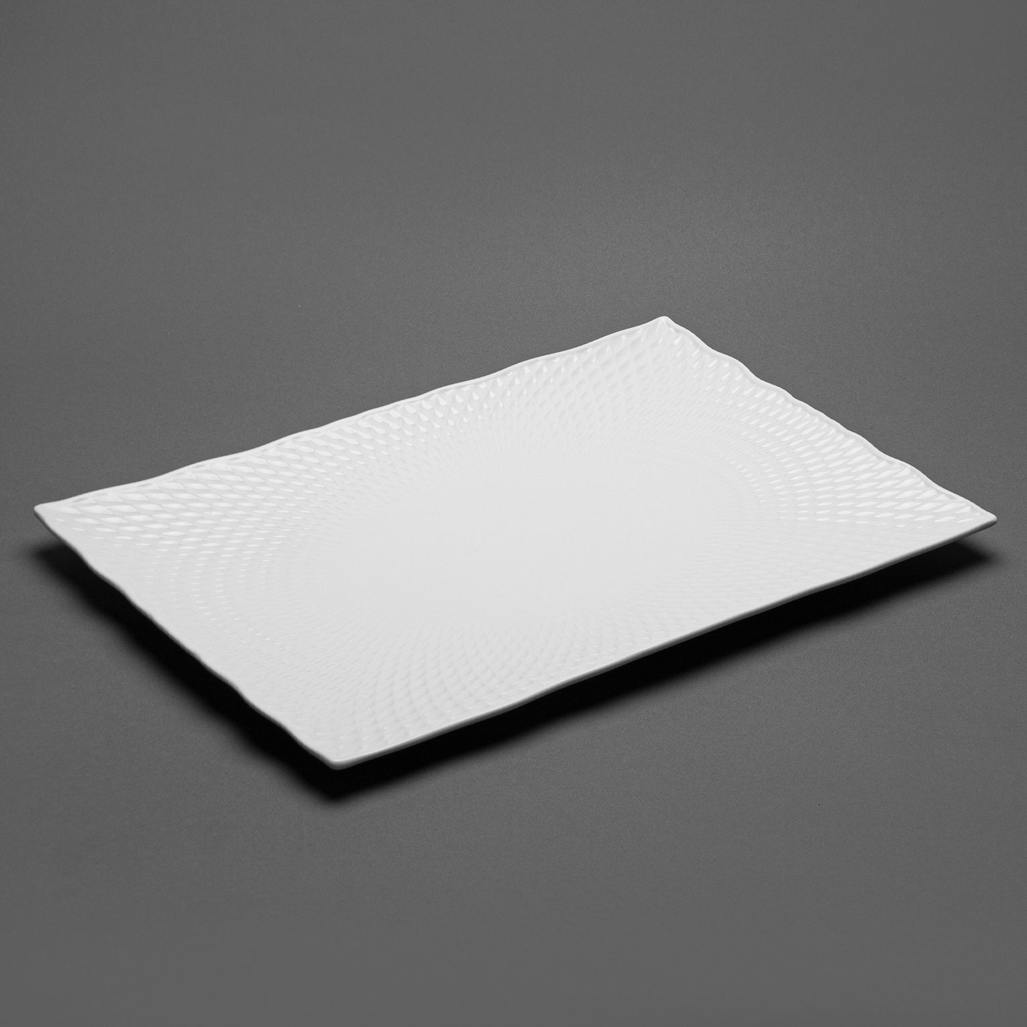 16" x 11" Rectangular Plate, White