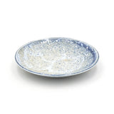 4.75" Ceramic Plate, Beige, Blue