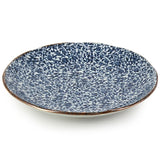 8-1/2" Round Plate, Blue — Vein Design