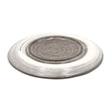 6.65" Round Ceramic Plate, White, Green, Brown