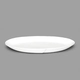 8.5" x 3.5" Oval Porcelain Plate, White
