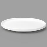10¼″ White Ceramic Round Plate — Low Upright Rim