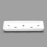 7.75" x 3.5" Rectangular Porcelain Plate, White
