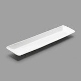 14-1/4" x 3-1/4" Rectangular Ceramic Plate, White