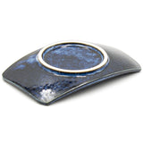 7.25" x 4.75" Rectangular Ceramic Plate, Navy, Blue