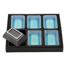 8.75" 6-Piece Plate Set, Blue