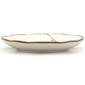 10" Round Ceramic Dinner Plate, Beige, Pink — Sakura Design