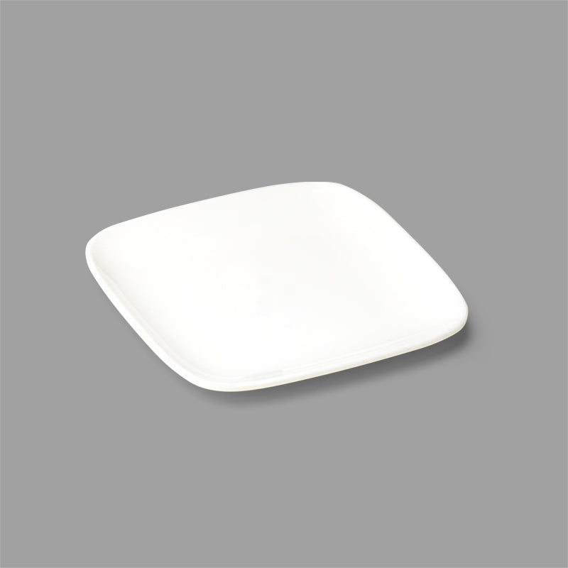 6.5" Square Melamine Plate, White