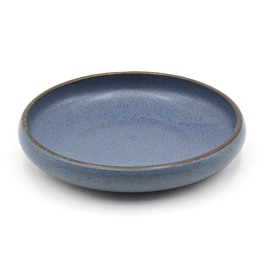 6.65" Ceramic Deep Plate, Blue, Brown