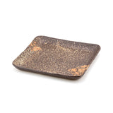 8" Square Plate, Brown