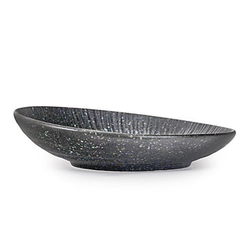 8.75" Round Ceramic Plate, Gray
