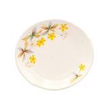 6-Piece Plate Set, White — Floral Design