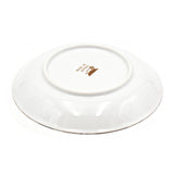 7.5" Round Ceramic Plate, Blue, Brown — Shiba Inu Design