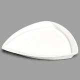 10" Triangular Porcelain Plate, White