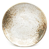 10" Round Ceramic Plate, Beige, Brown