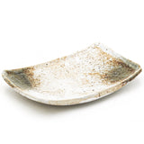 7.25" x 4.75" Rectangular Ceramic Plate, Beige, Brown