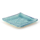 4.75" Square Ceramic Plate, Emerald, Blue — Aangelfish Design