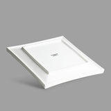 7-3/4" Square Porcelain Plate, White