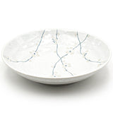 9" Ceramic Deep Plate, White — Plum Blossom Design