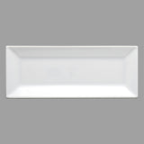 10.15" x 4" Rectangular Melamine Plate, White