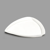 7" Triangular Porcelain Plate, White