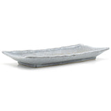 11.25" x 5" Rectangular Ceramic Sushi Plate, Gray